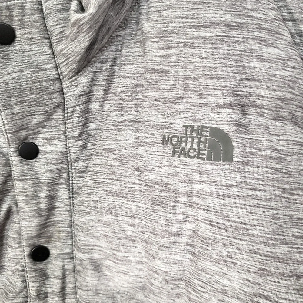 The North Face Mens Gray 550 Down Snap Neck Pullover Puffer Jacket Large